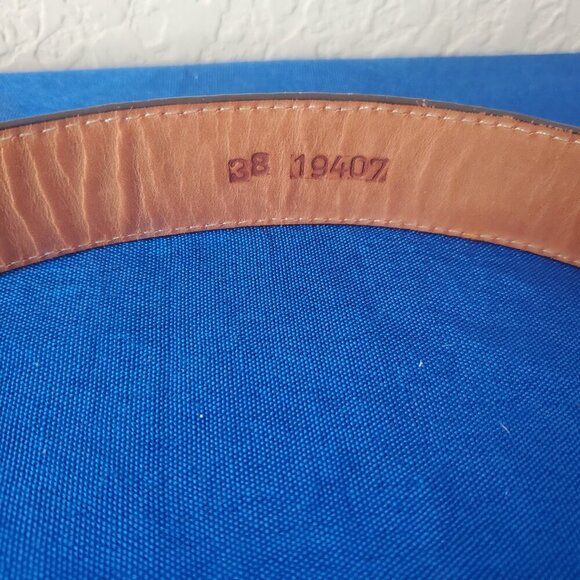 VTG Brighton Onyx Belt 38 Brown Leather Buckle Western 19407 - Picture 2 of 8